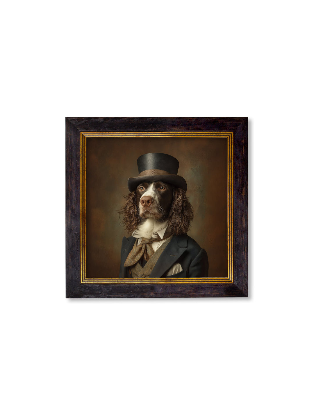 Duke Springly - Gentleman Springer Spaniel Oxford Square Frame - TheArtistsQuarter