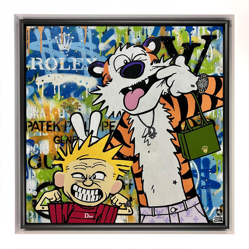 Stripes & Silly Faces by Emily Crook (Original) - TheArtistsQuarter