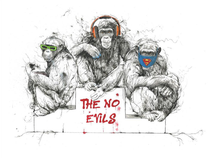 The No Evils - Miniature by Scott Tetlow - TheArtistsQuarter
