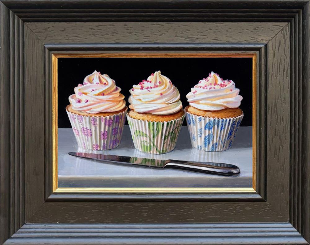 Three Cupcakes by Tony Owens (Original) - TheArtistsQuarter