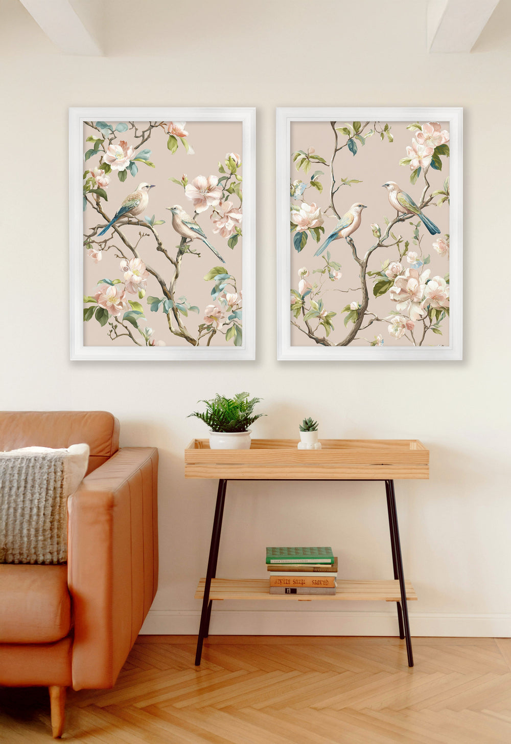 Blossom Songbirds - White Hurstwood Frame - TheArtistsQuarter