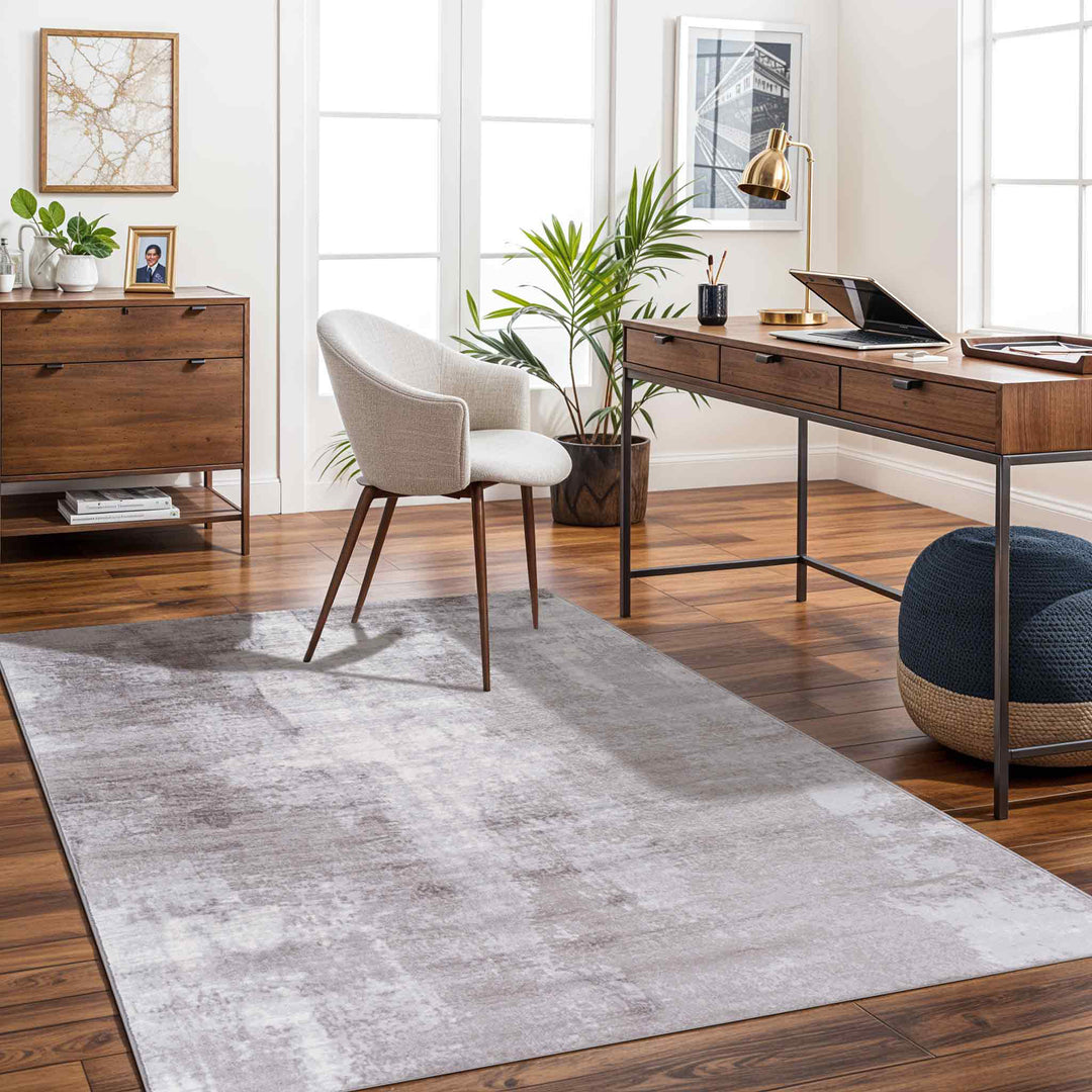 Wanderlust Abstract Marble Rug Grey & Taupe - TheArtistsQuarter