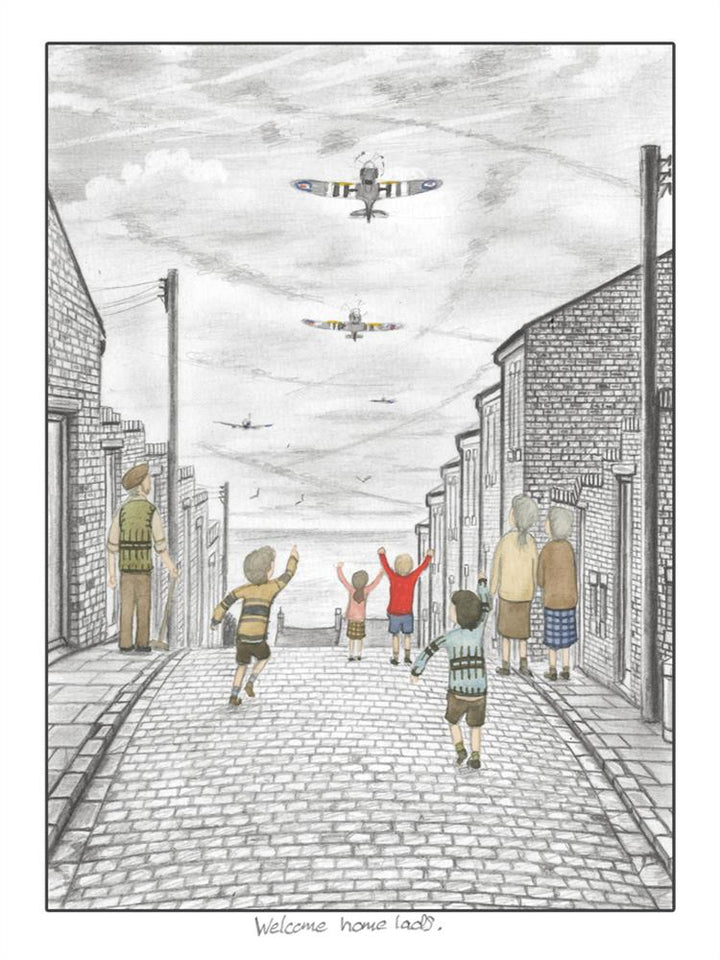 Welcome Home Lads - Sketch by Leigh Lambert - TheArtistsQuarter