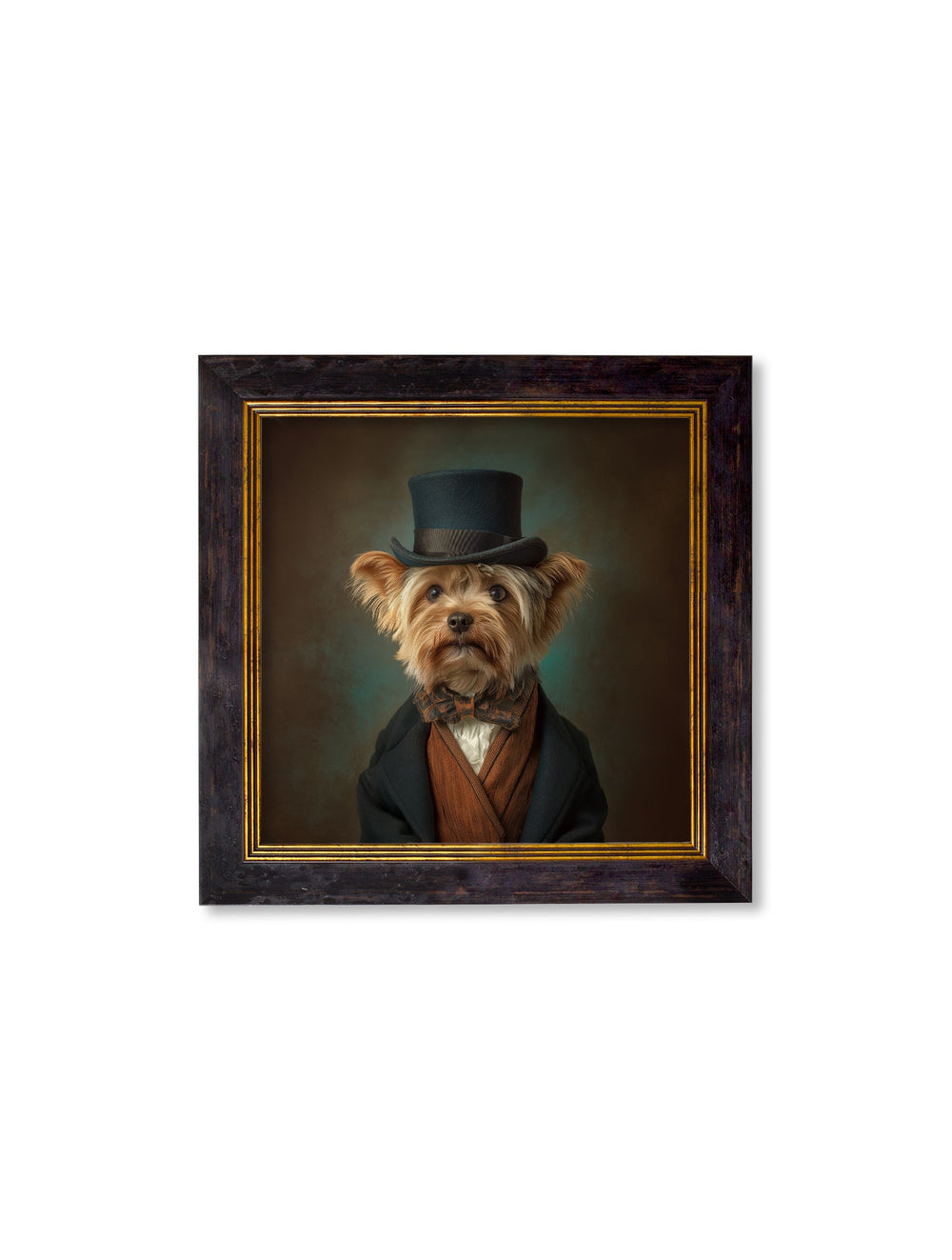 Lord Barkley of York - Gentleman Yorkshire Terrier Oxford Square Frame - TheArtistsQuarter