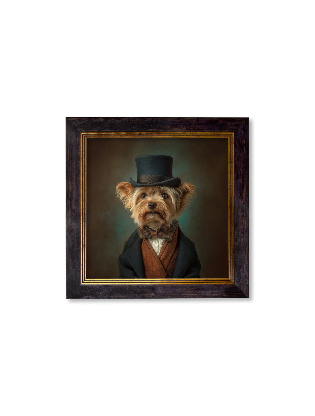 Lord Barkley of York - Gentleman Yorkshire Terrier Oxford Square Frame - TheArtistsQuarter