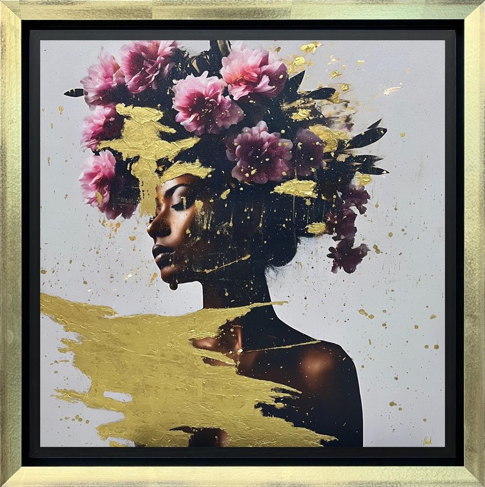 Zinnia Bloom by Chuck (Original) - TheArtistsQuarter