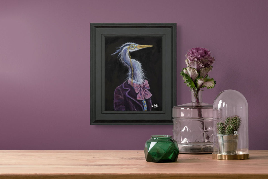 Hector Heron (Small) By Louise Brown - TheArtistsQuarter