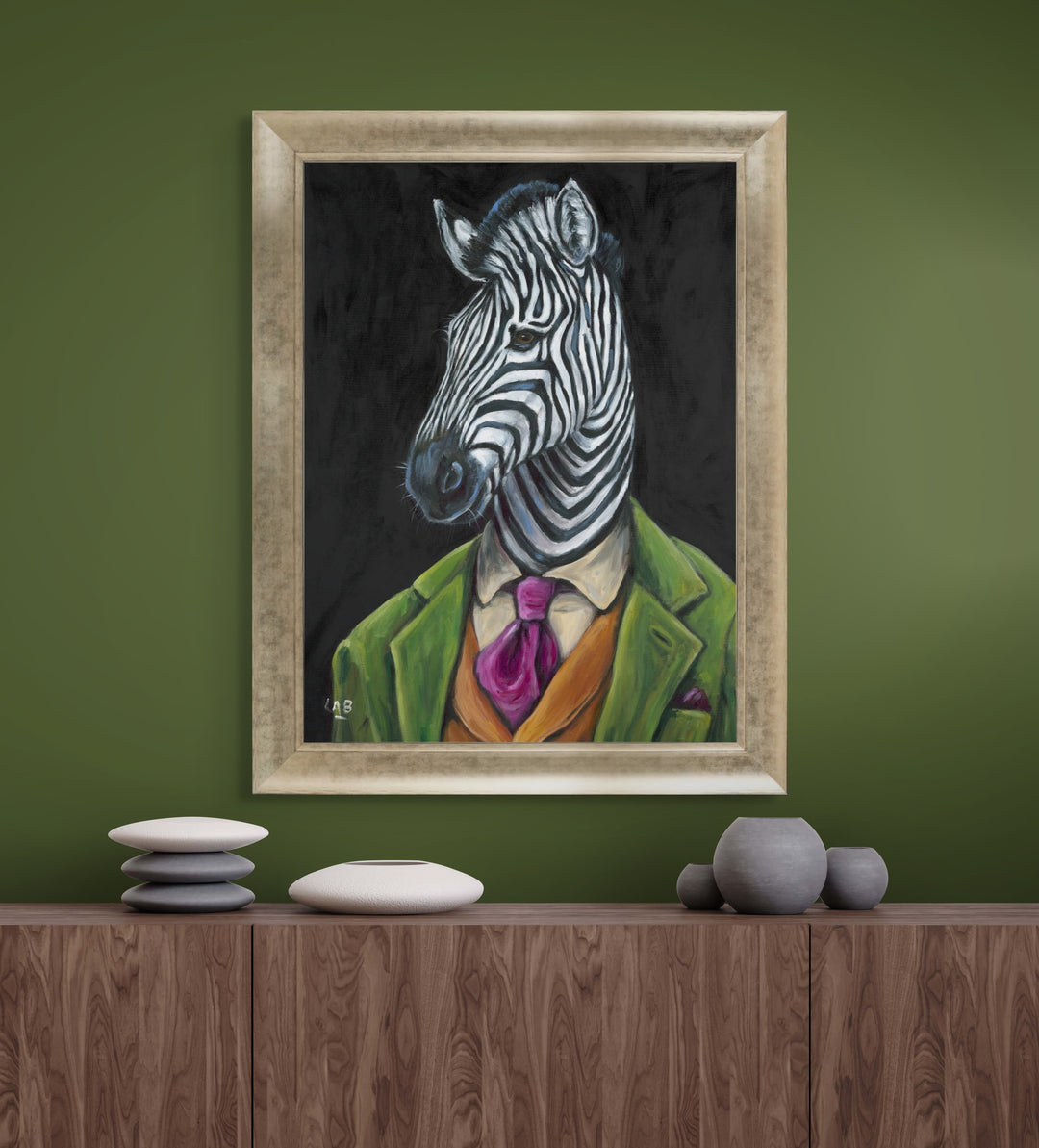 Zachariah Zebra (Large Version) By Louise Brown *NEW & EXCLUSIVE* - TheArtistsQuarter