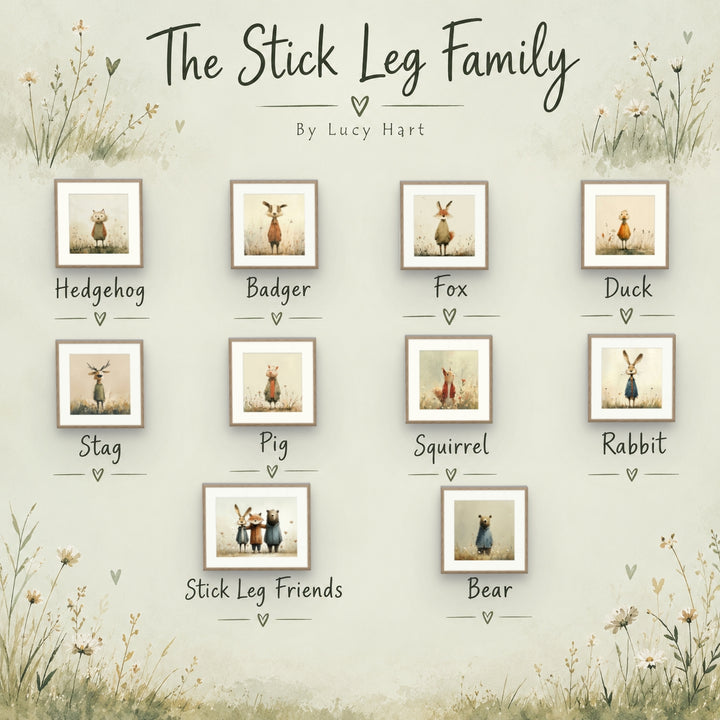 Stick Leg Squirrel By Lucy Hart  | Delivery Mid-October