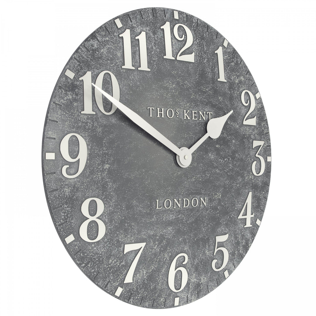 Thomas Kent London. Arabic Outdoor Wall Clock 20" (51cm) Cement - TheArtistsQuarter