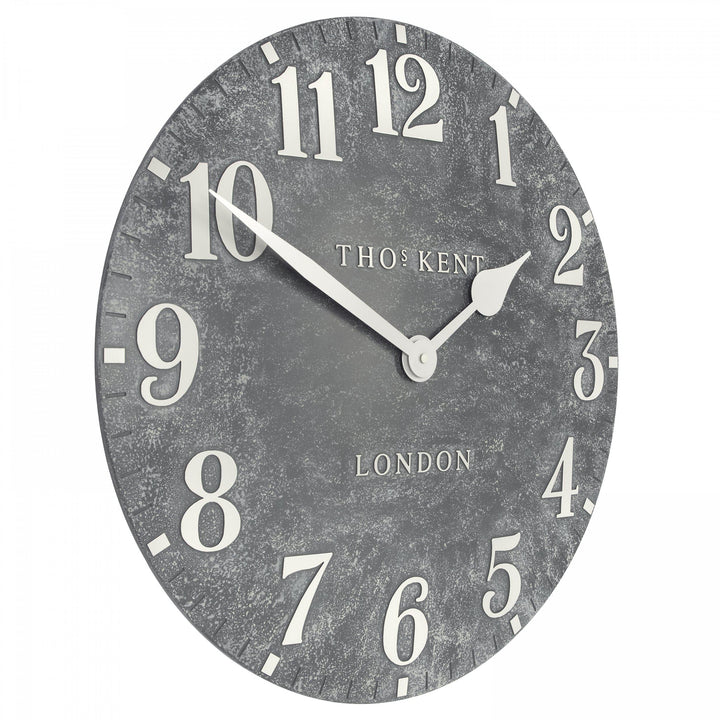 Thomas Kent London. Arabic Outdoor Wall Clock 20" (51cm) Cement - TheArtistsQuarter
