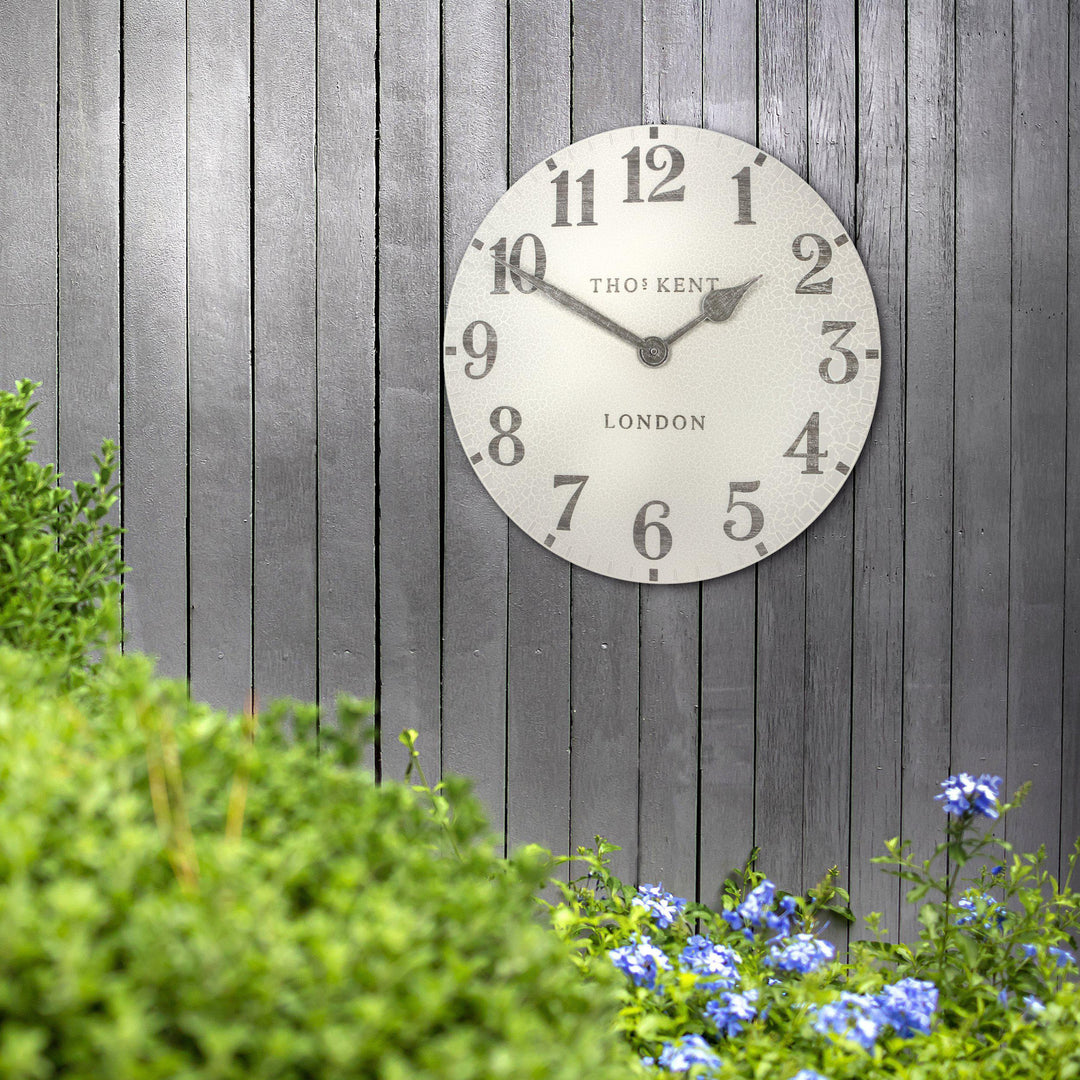 Thomas Kent London. Arabic Outdoor Wall Clock 20" (51cm) Crackle - TheArtistsQuarter