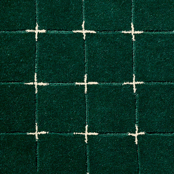 Brook Modern Wool Rug Green - TheArtistsQuarter
