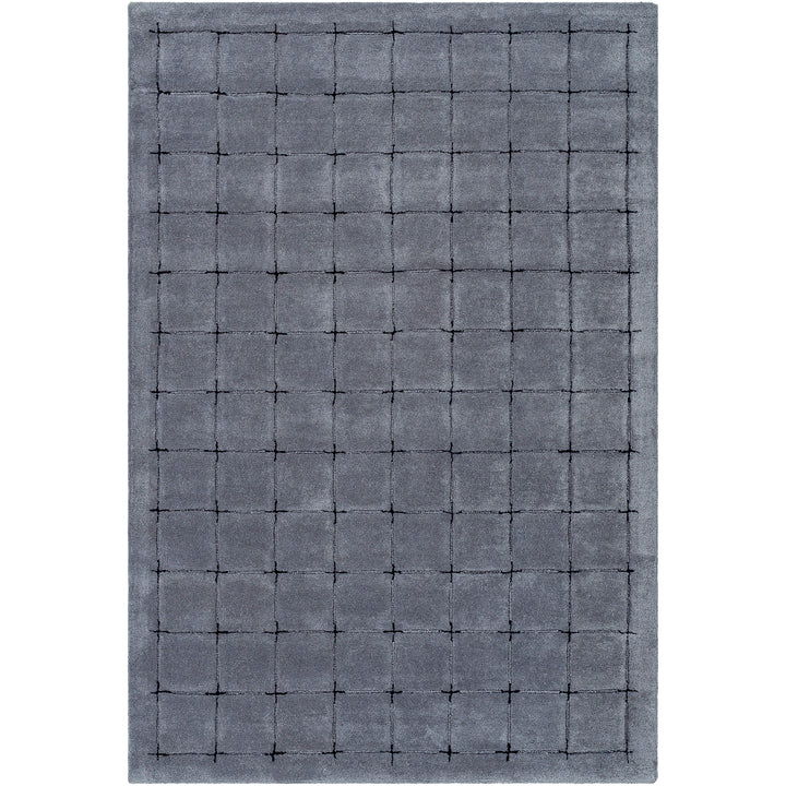 Brook Modern Wool Rug Grey - TheArtistsQuarter