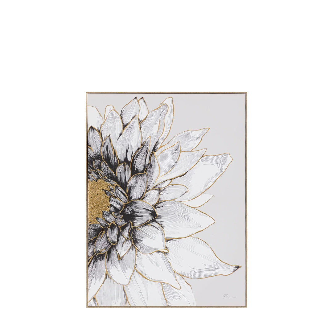 Dhalia Framed Canvas By Faye Reynolds-Lydon - TheArtistsQuarter