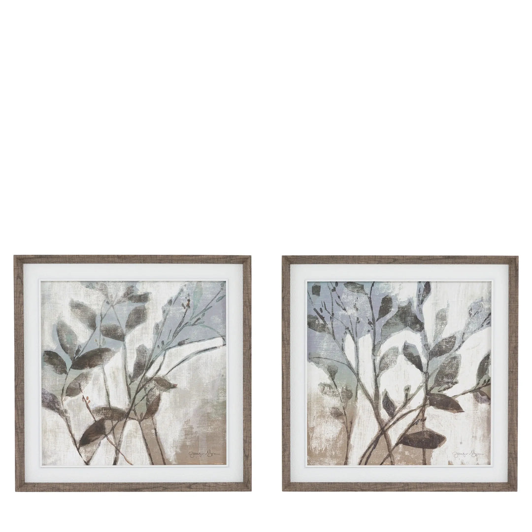 Foliage and Form Framed Canvas Set of 2 By Jennifer Goldberger - TheArtistsQuarter