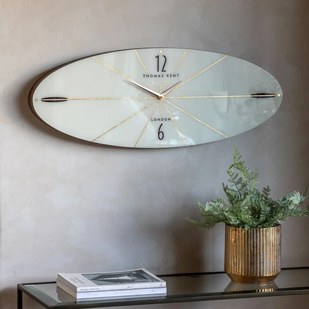 Thomas Kent London. Greenwich Ellipse Wall Clock Snow White - TheArtistsQuarter