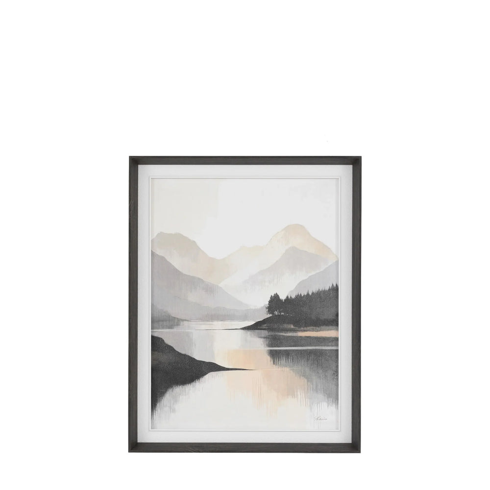 Mountain Reflections Framed Canvas by Sabrina Roscino - TheArtistsQuarter