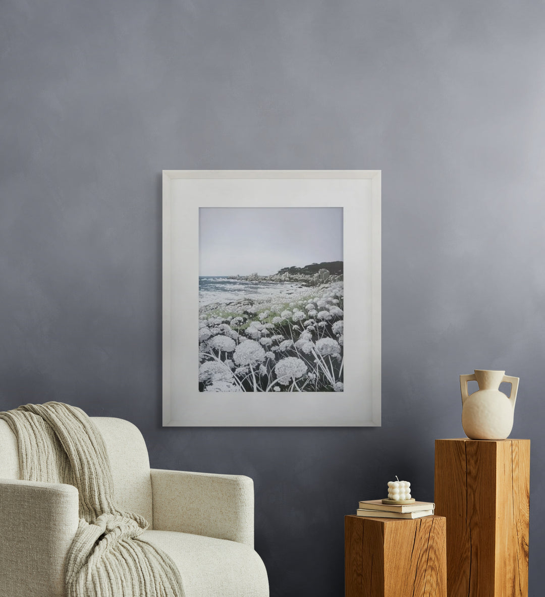 Waves & Wild Flowers II Framed Art by Joanne Lea - TheArtistsQuarter