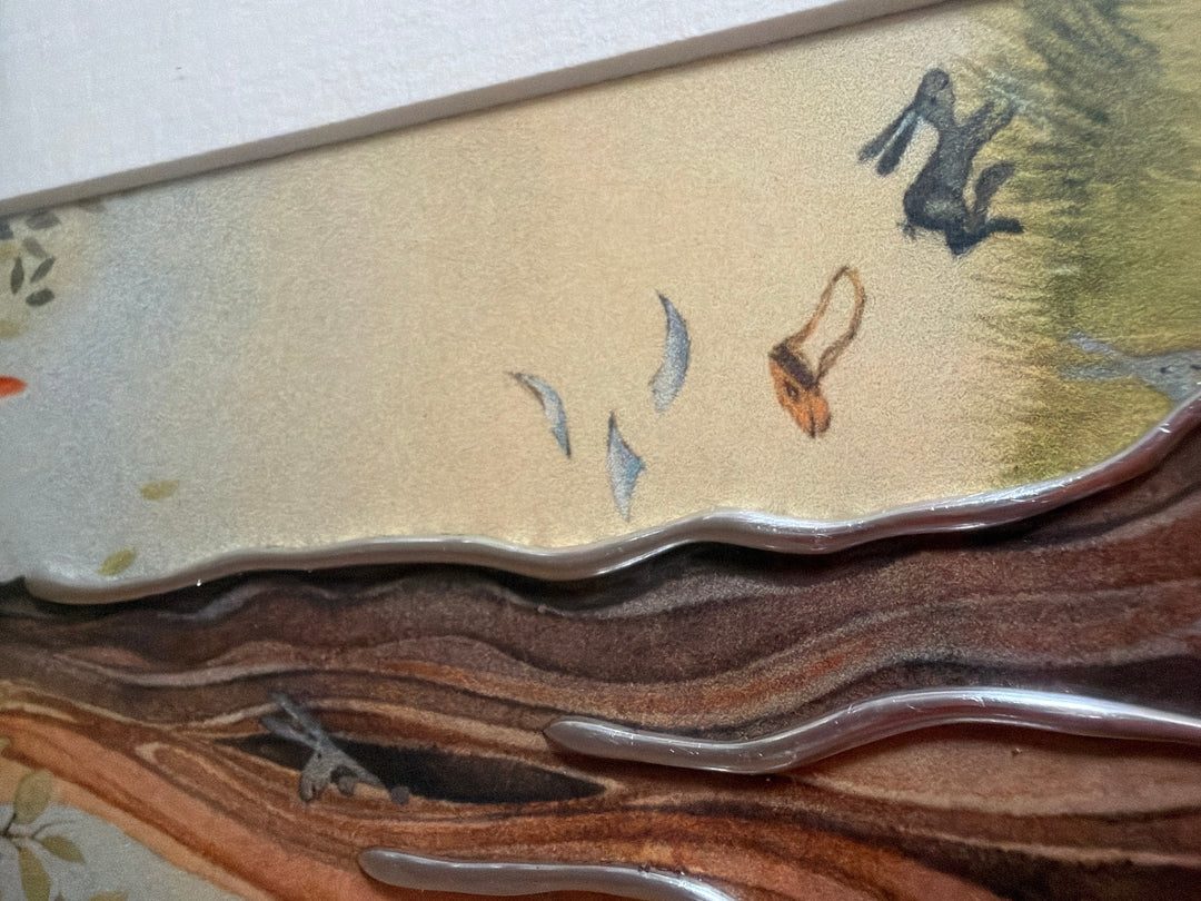 Carrot Cottage School by Catherine Stephenson – close-up of the silver detail along the tree