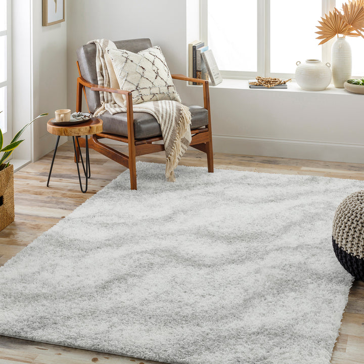 Cloudy Shaggy Rug Grey & Ivory - TheArtistsQuarter