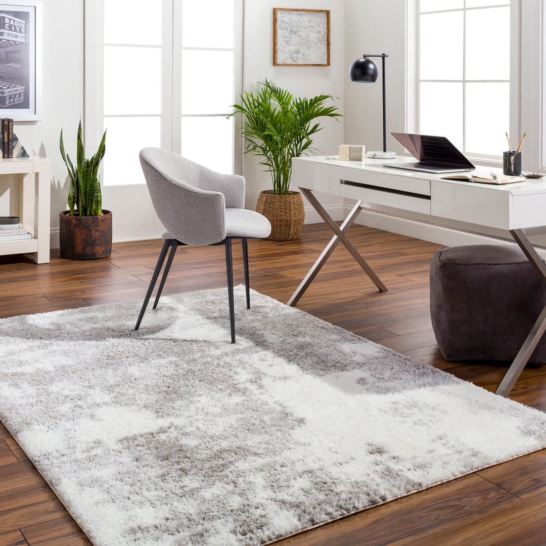 Cloudy Shaggy Rug Ivory & Offwhite - TheArtistsQuarter
