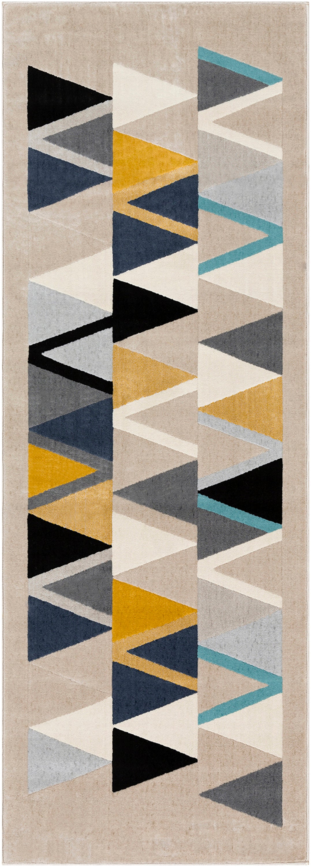 City Geometric Runner Yellow - TheArtistsQuarter