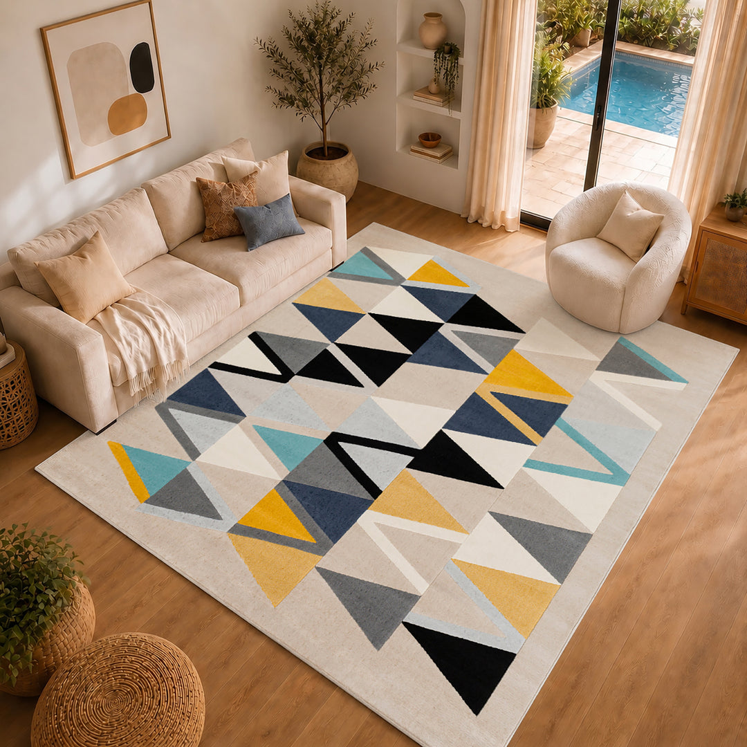 City Geometric Runner Yellow - TheArtistsQuarter