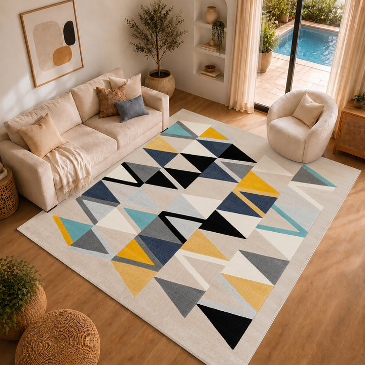 City Geometric Runner Yellow - TheArtistsQuarter