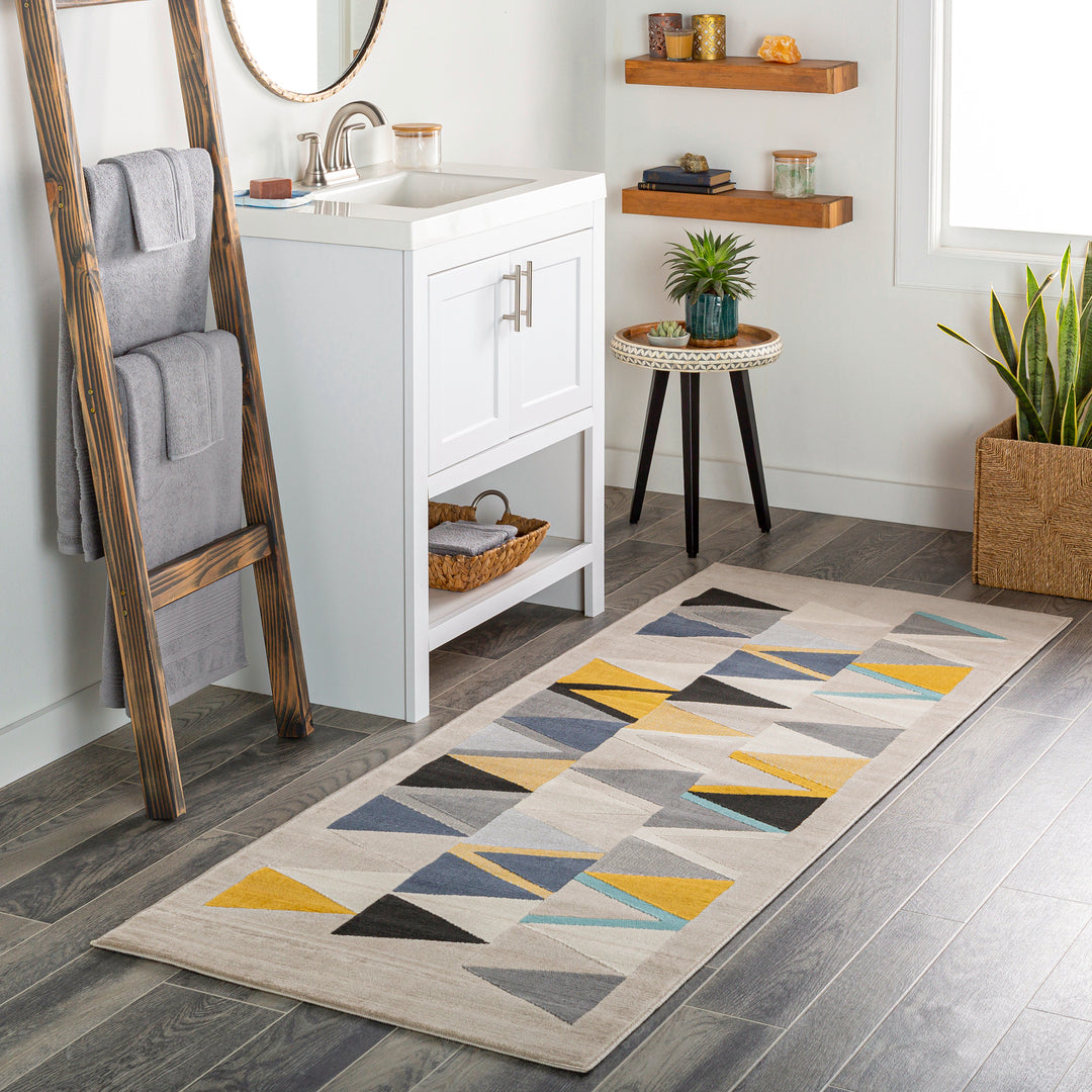 City Geometric Runner Yellow - TheArtistsQuarter