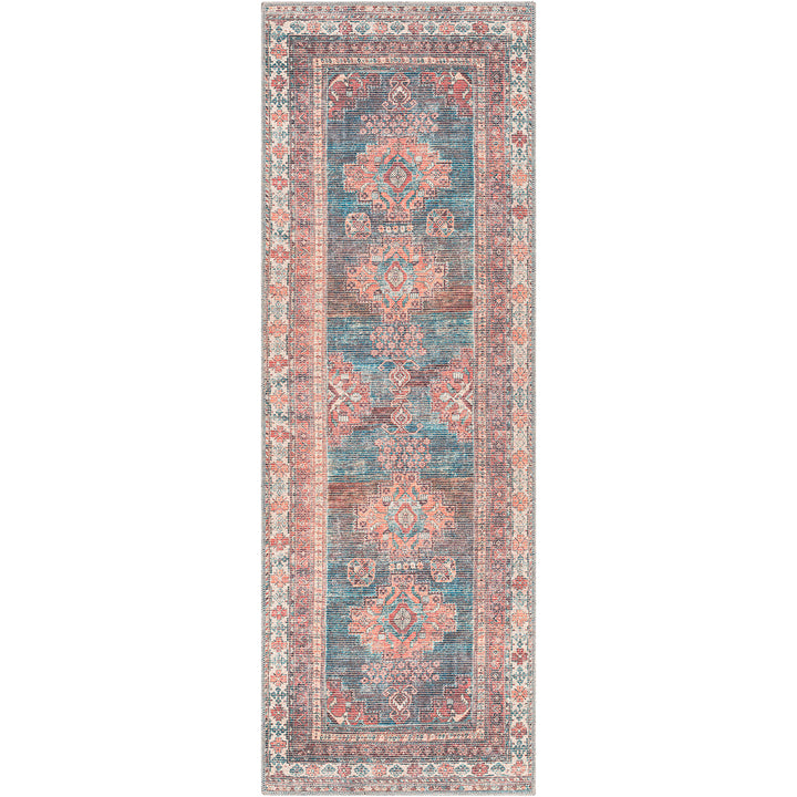 Colin Vintage Traditional Washable Runner Pink - TheArtistsQuarter