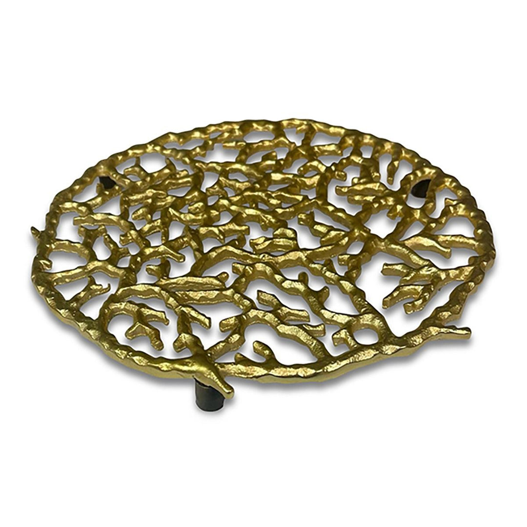 Culinary Concepts London. Gold Finished Coral Trivet - TheArtistsQuarter