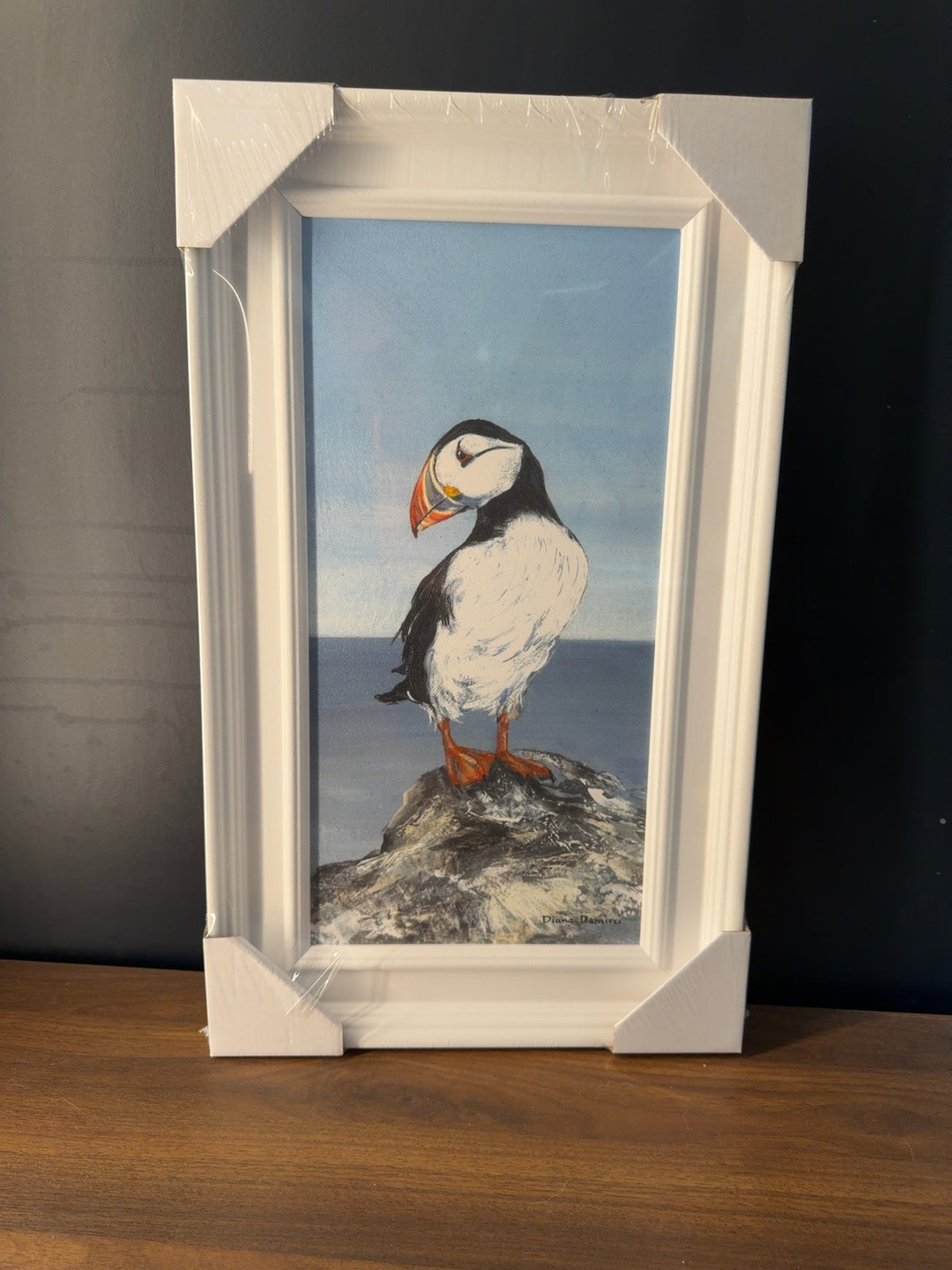Diane Demirci puffin trial piece 30cm by 50cm