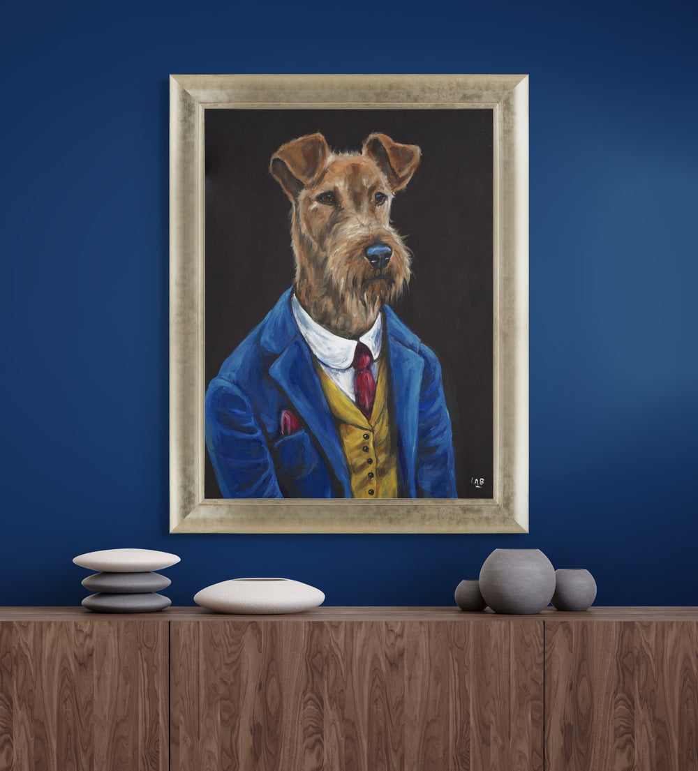 Sir Fergus Fleabag (Large Gold Version) By Louise Brown Delivers Mid November - TheArtistsQuarter