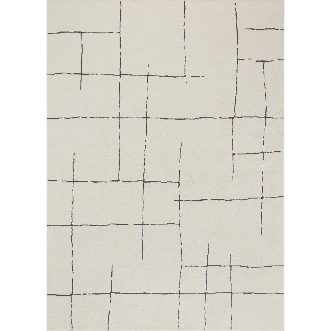 Freud Modern High Pile Rug Black & Charcoal - TheArtistsQuarter