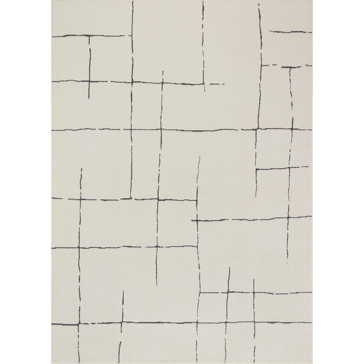 Freud Modern High Pile Rug Black & Charcoal - TheArtistsQuarter