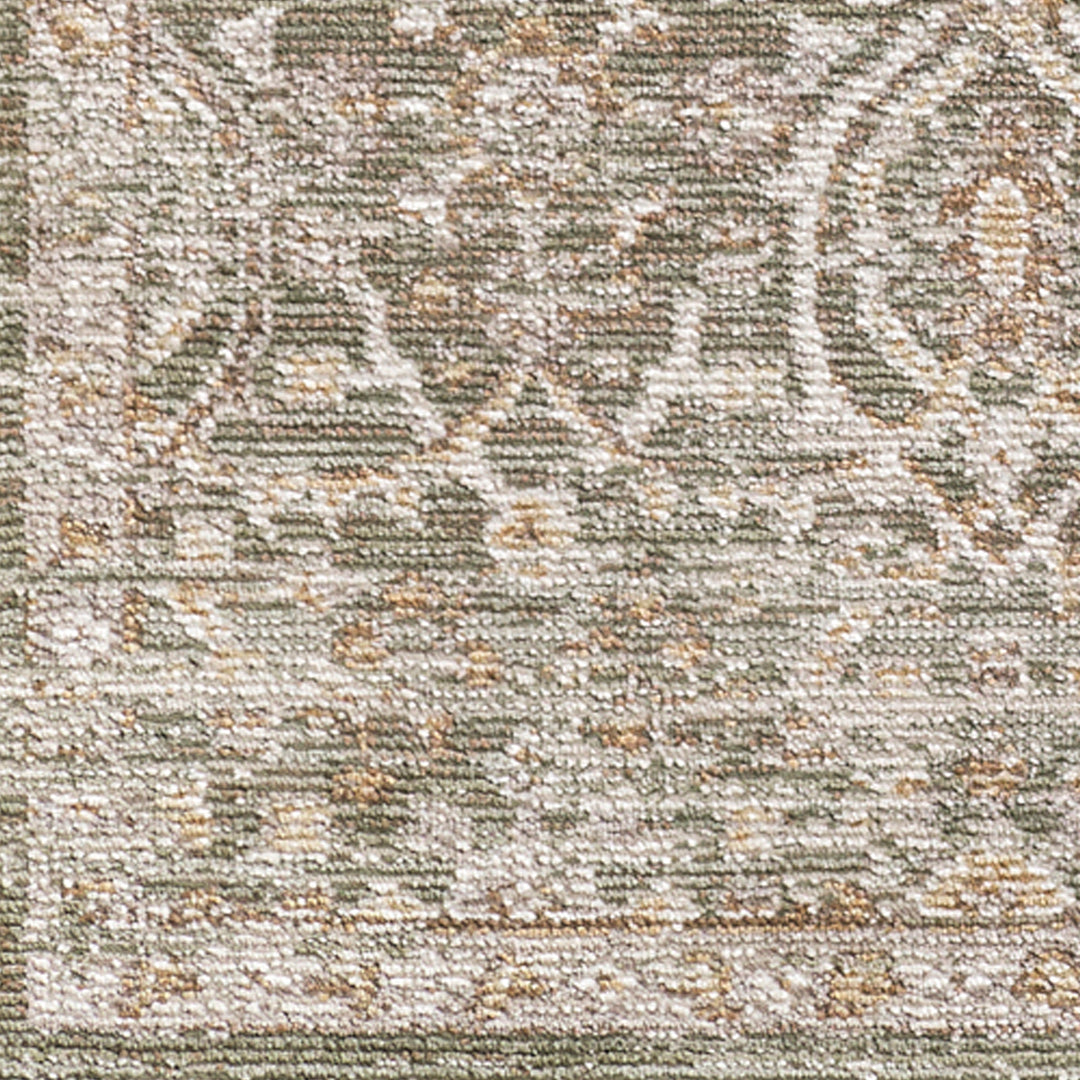 Myrtle Avenue VI Galey Alix Vintage Rug Green - TheArtistsQuarter