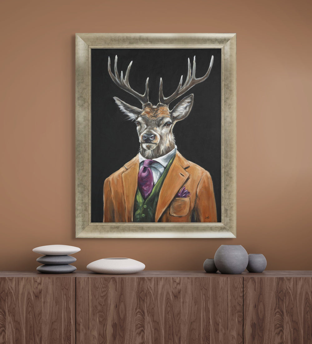 Gentleman Stag (Large Version) By Louise Brown Delivers Mid November - TheArtistsQuarter