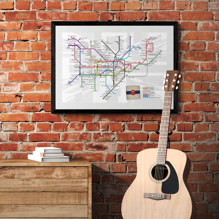 Going Underground - A Music Map of Great British Bands - TheArtistsQuarter