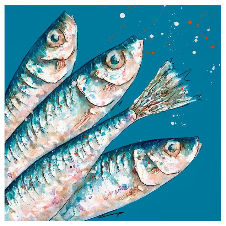 Four Sardines By Giles Ward - TheArtistsQuarter