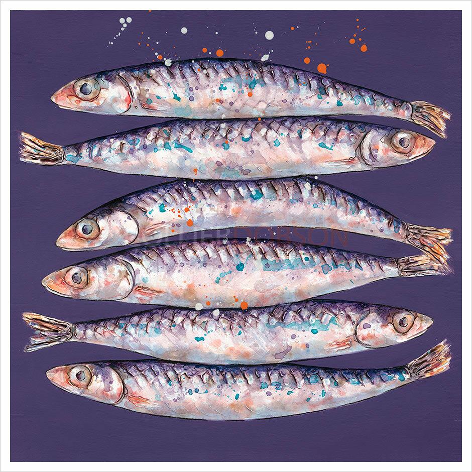 Six Anchovies By Giles Ward - TheArtistsQuarter
