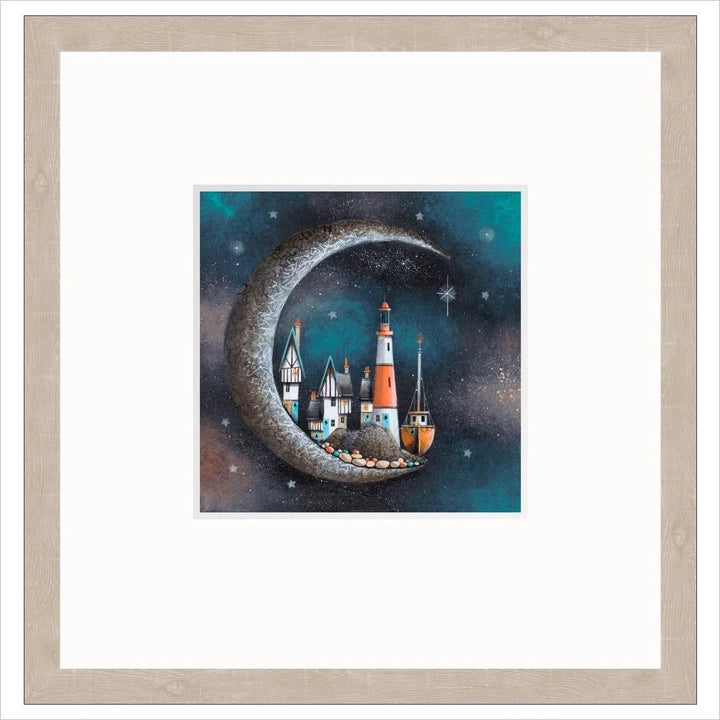 Harbour Moon by Gary Walton - framed