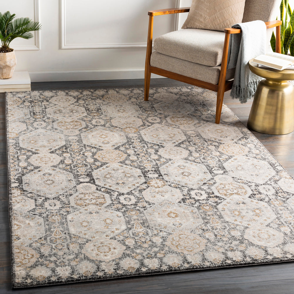 Indigo Traditional Rug Black - TheArtistsQuarter