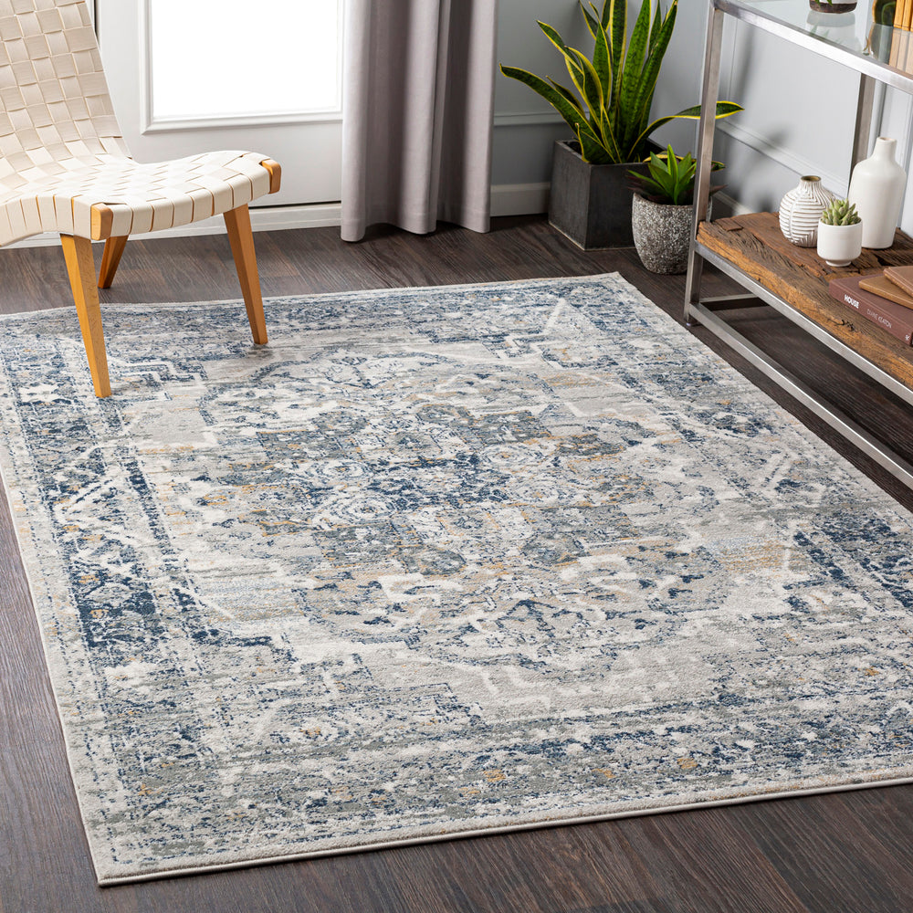 Jolie Traditional Rug Blue & Grey - TheArtistsQuarter