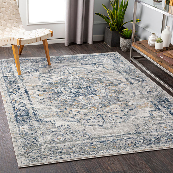 Jolie Traditional Rug Blue & Grey - TheArtistsQuarter