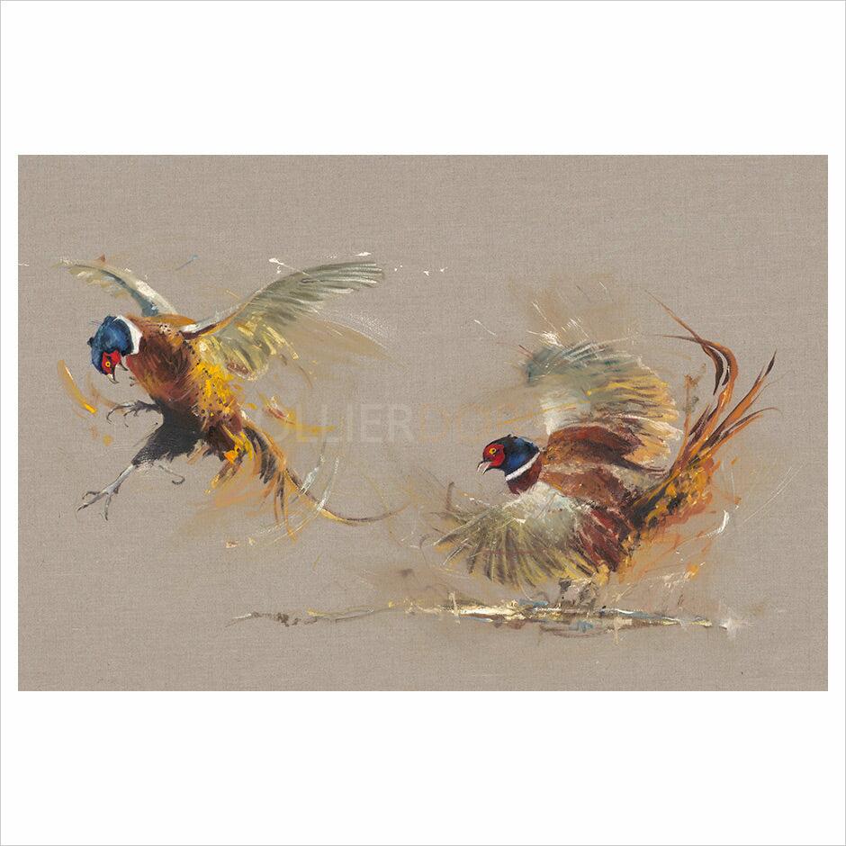 Two Chasing Pheasants By Josie Appleby - TheArtistsQuarter