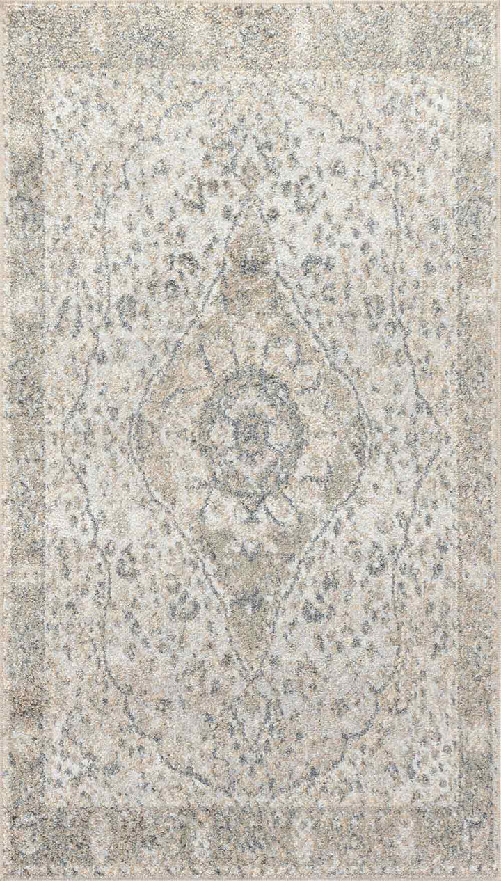 Lillian Traditional Washable Rug Brown & Ivory - TheArtistsQuarter