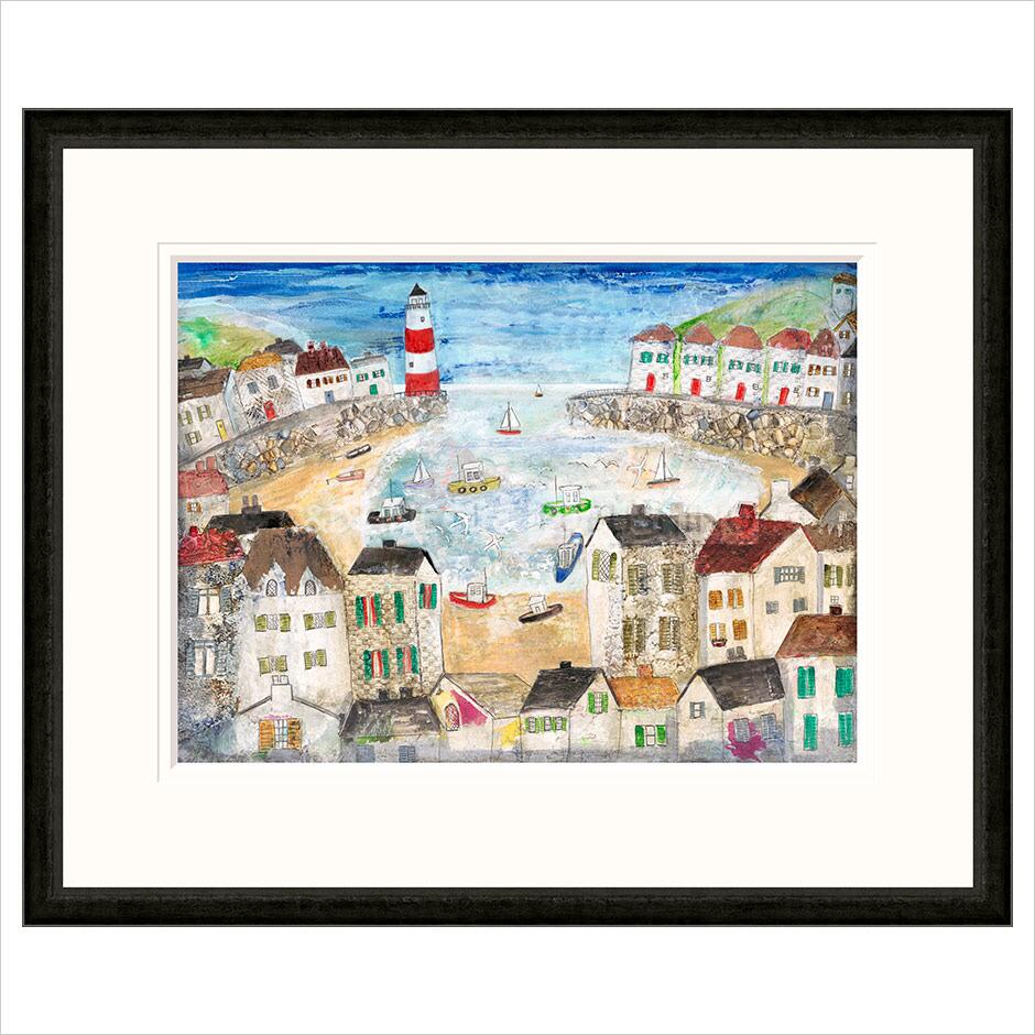 Harbour Light House By Rosa Sepple - TheArtistsQuarter