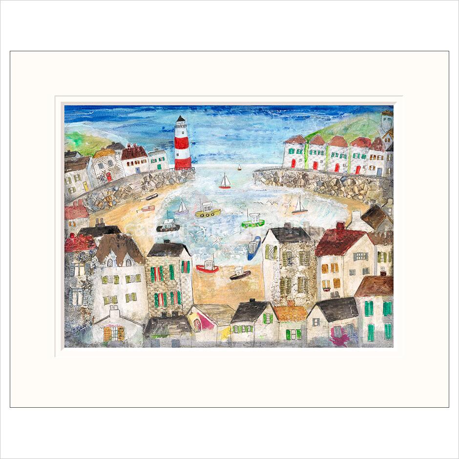 Harbour Light House By Rosa Sepple - TheArtistsQuarter