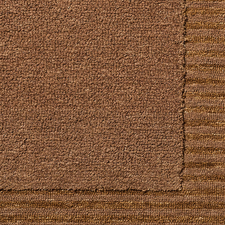 Scalloped Wool Rug Brown - TheArtistsQuarter